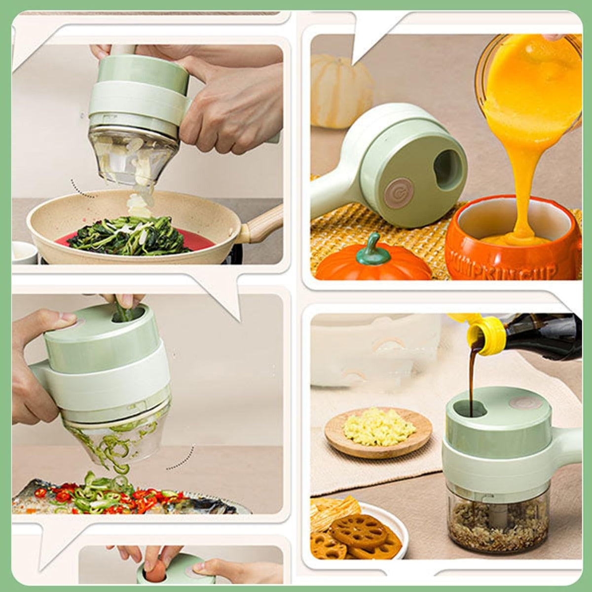 Portable Electric Food Chopper โ Mini USB Rechargeable Vegetable & Meat Cutter