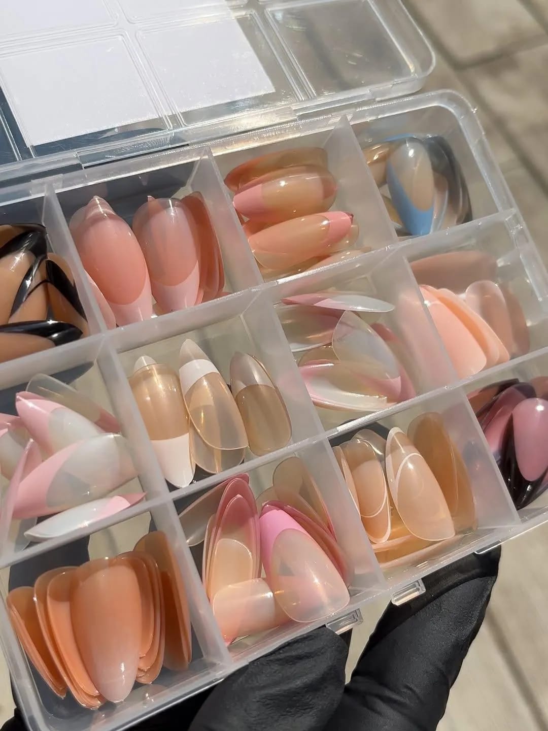 94 Pcs Multicolor False Nails Set β Stylish Press-On Nails for Daily & Party Wear