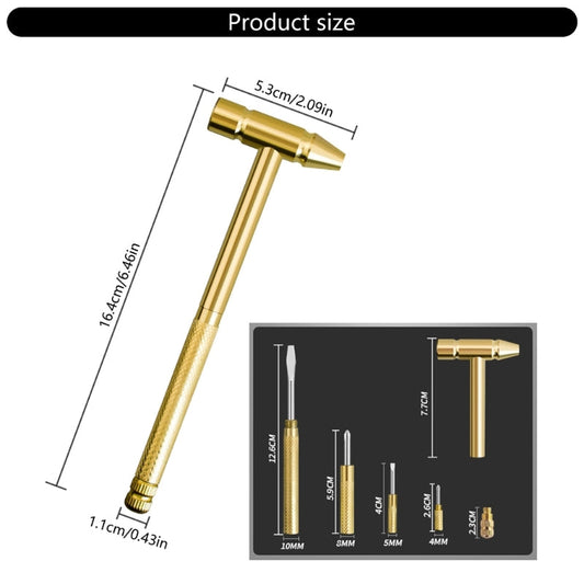 Gold Multi-Function Watch Repair Tool Kit | Precision Watchmaker Hammer & Screwdriver Set