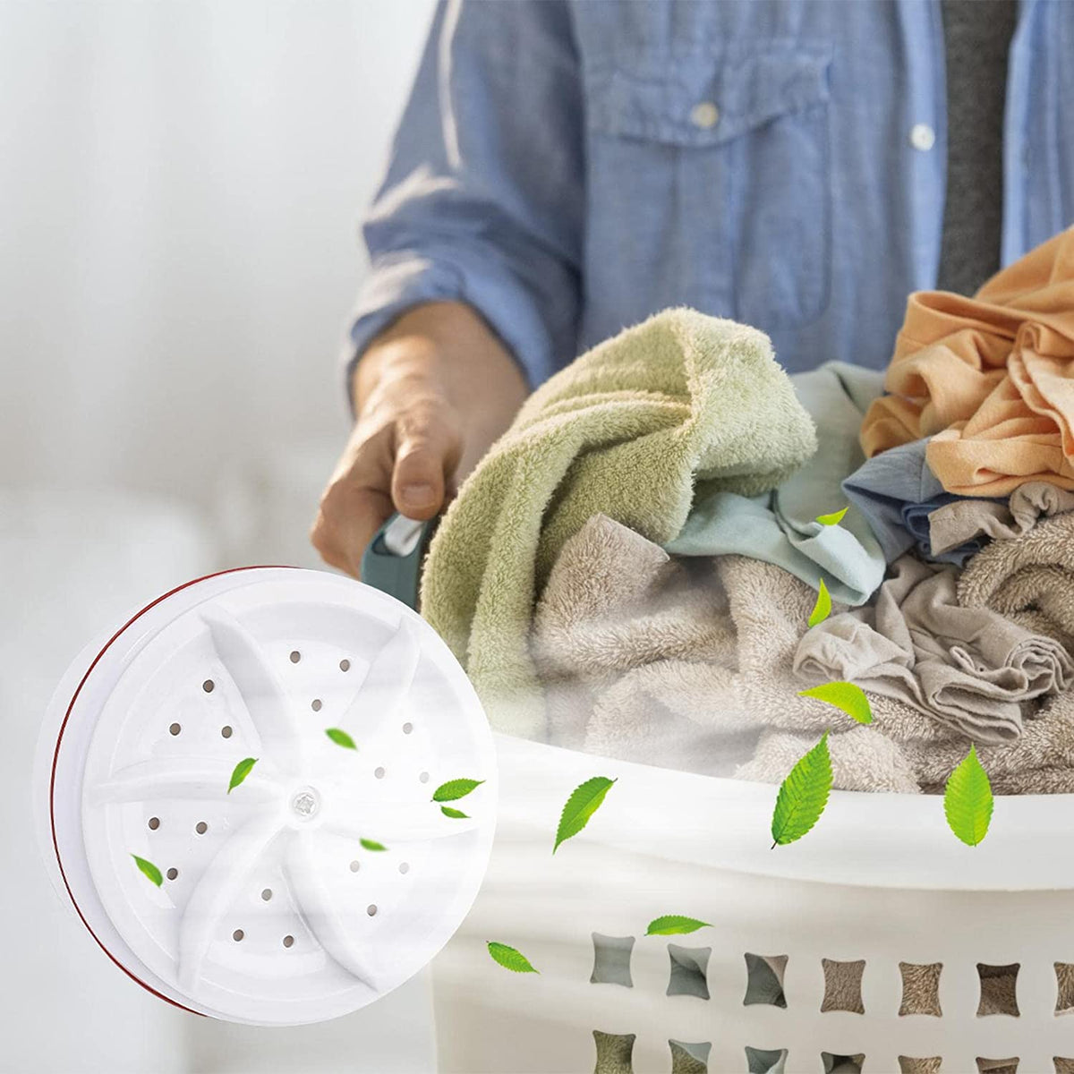 Mini Portable Washing Machine | Ultrasonic Turbine Washer | Compact Clothes Cleaning Machine