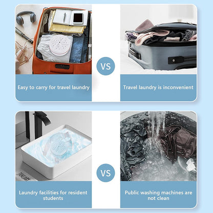 Mini Portable Washing Machine | Ultrasonic Turbine Washer | Compact Clothes Cleaning Machine