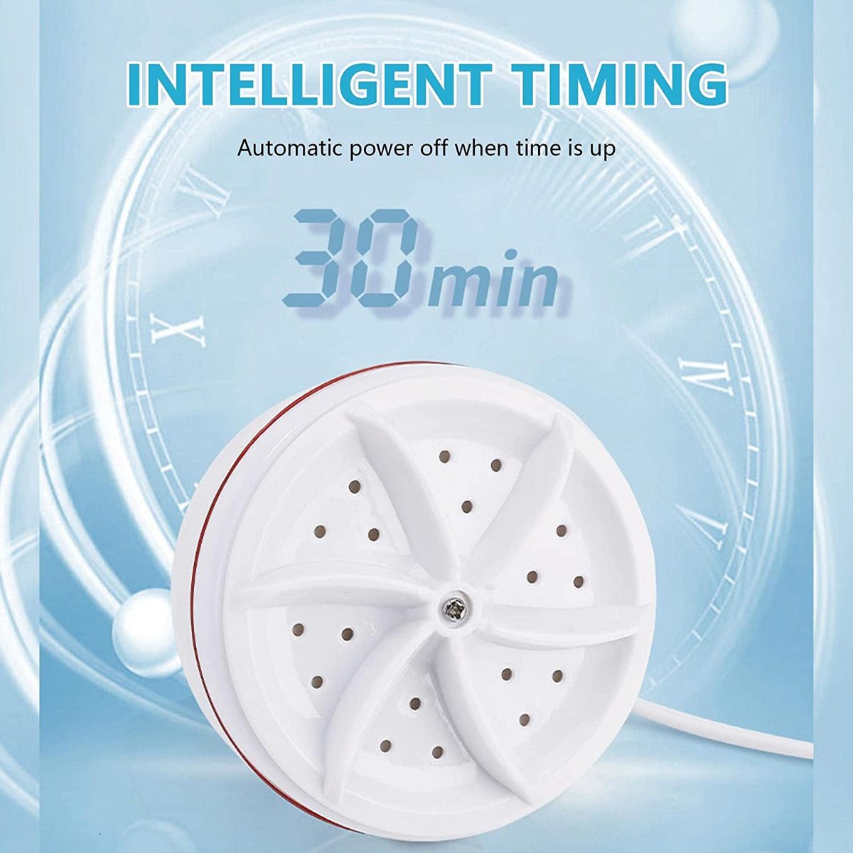 Mini Portable Washing Machine | Ultrasonic Turbine Washer | Compact Clothes Cleaning Machine