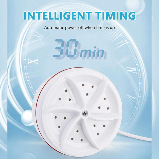 Mini Portable Washing Machine | Ultrasonic Turbine Washer | Compact Clothes Cleaning Machine