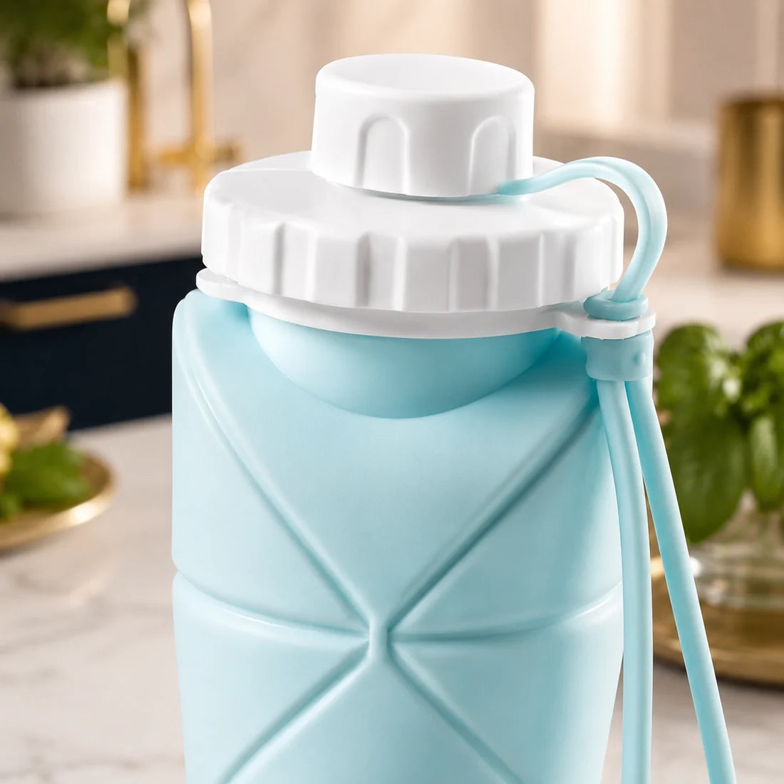600ml Silicone Foldable Water Bottle | Portable Collapsible Travel Bottle