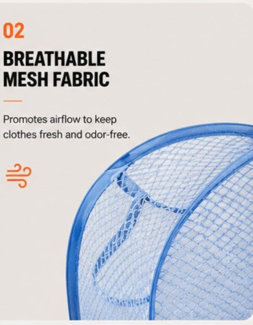 Foldable Laundry Basket with Durable Handles | Collapsible Clothes Storage Bin