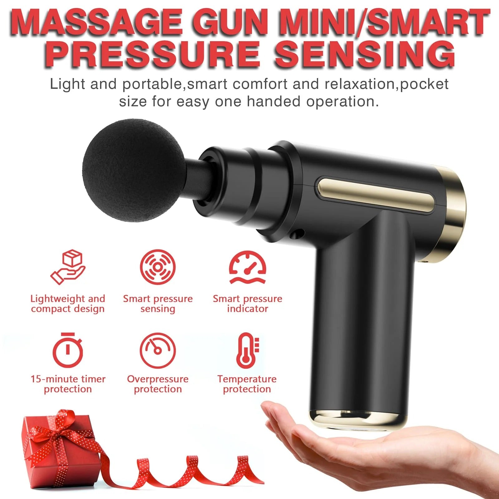 4-In-1 Deep Tissue Massage Gun with 4 Therapy Attachments