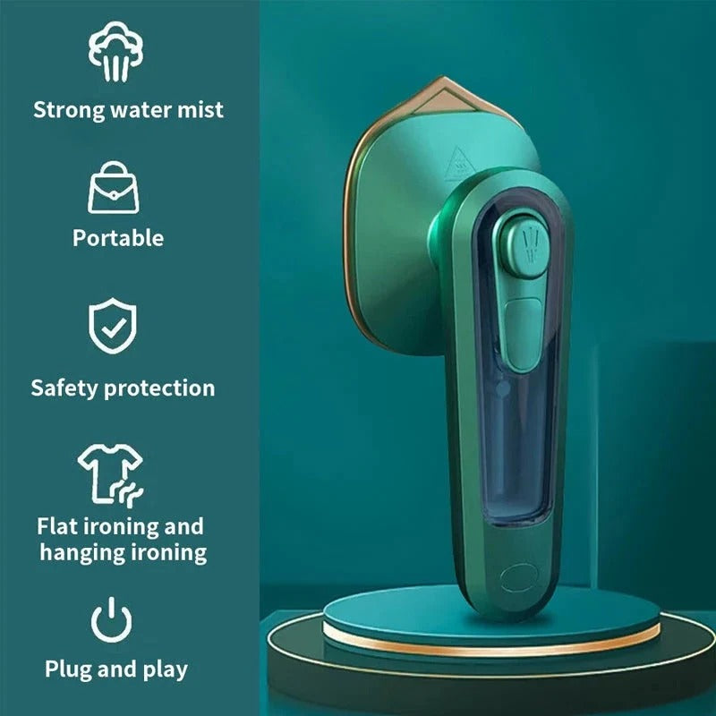 Mini 180° Rotatable Handheld Steam Iron for Clothes & Travel