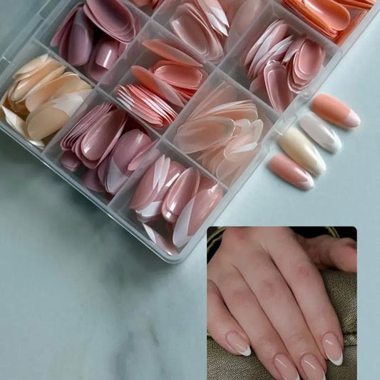 94 Pcs Multicolor False Nails Set – Stylish Press-On Nails for Daily & Party Wear