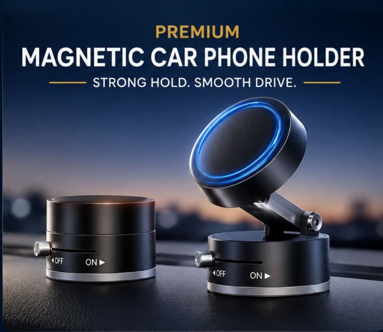 Magnetic Phone Holder for Car Dashboard & Air Vent Universal Mount
