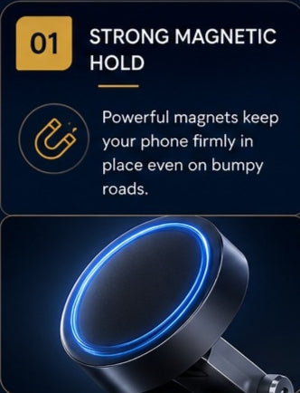 Magnetic Phone Holder for Car Dashboard & Air Vent Universal Mount